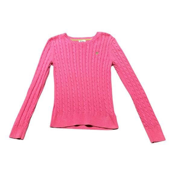 VTG Lilly Pulitzer Pink Cableknit sweater women’s small - Picture 1 of 10